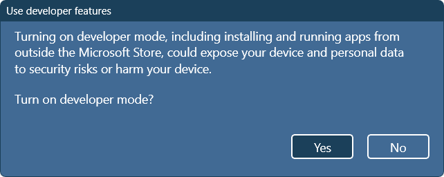 Turn on developer mode